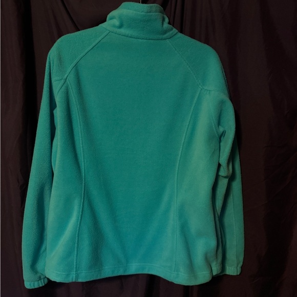Columbia XL Lightweight Fleece Turquoise Zippered Jacket - Picture 2 of 10